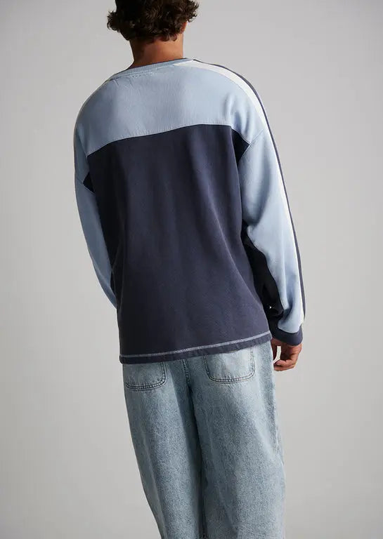 Sweatshirt vintage bleu clair Ghanda - Unisexe