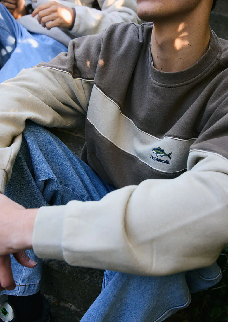 Sweatshirt marron vintage Ghanda - Hommes