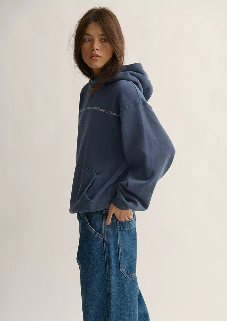 Sweat à capuche bleu marine vintage Ghanda - Unisexe