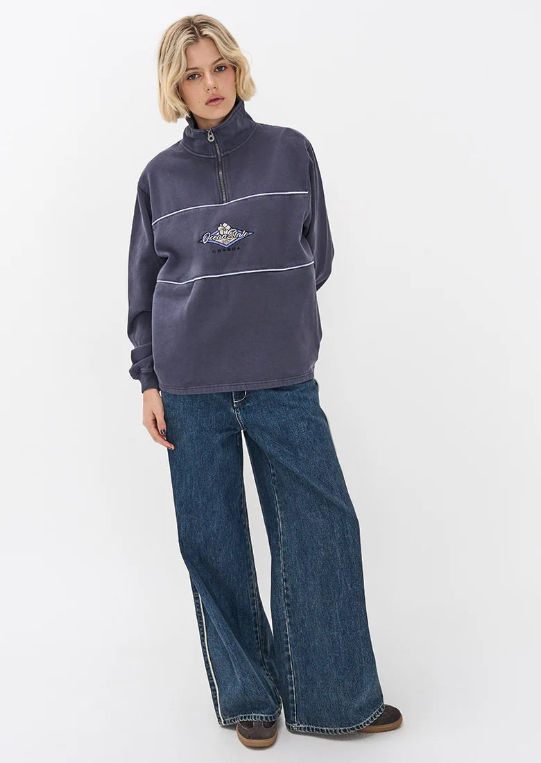Quart de zip marine Ghanda - Femmes