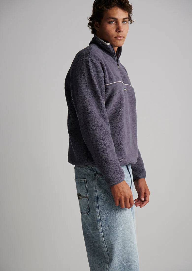 Quart de zip bleu marine Ghanda - Hommes