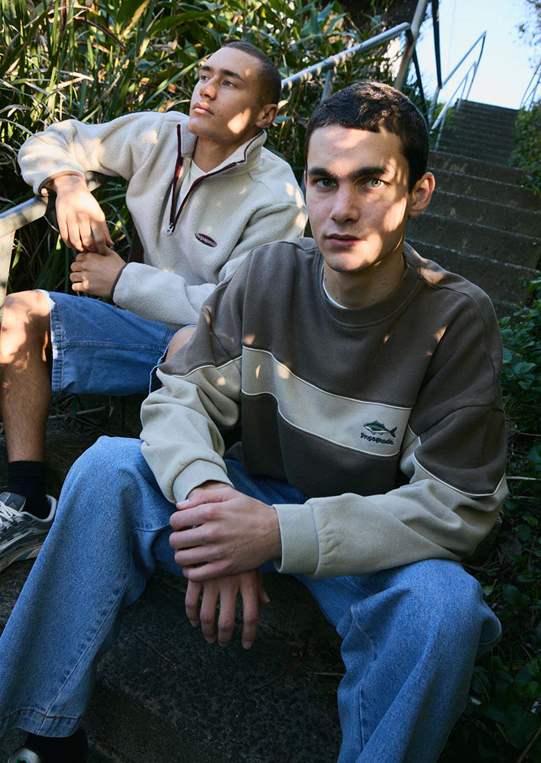 Sweatshirt marron vintage Ghanda - Hommes