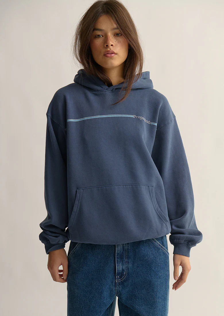 Sweat à capuche bleu marine vintage Ghanda - Unisexe