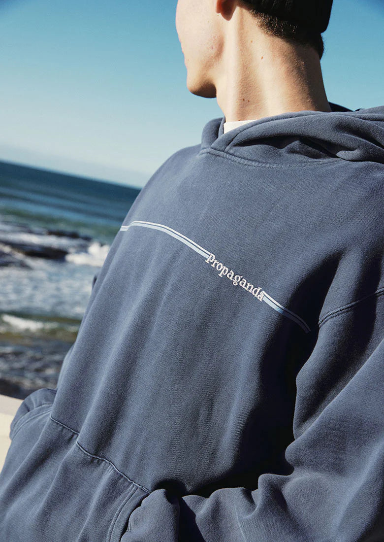 Sweat à capuche bleu marine vintage Ghanda - Unisexe