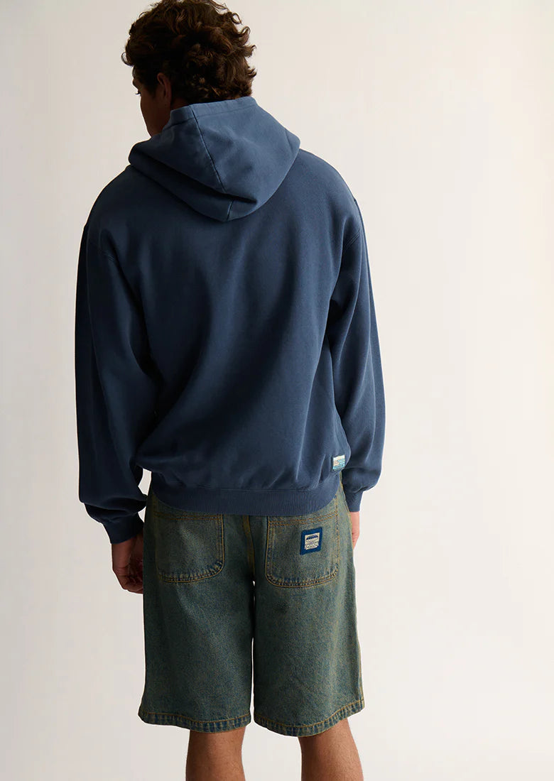 Sweat à capuche bleu marine vintage Ghanda - Unisexe