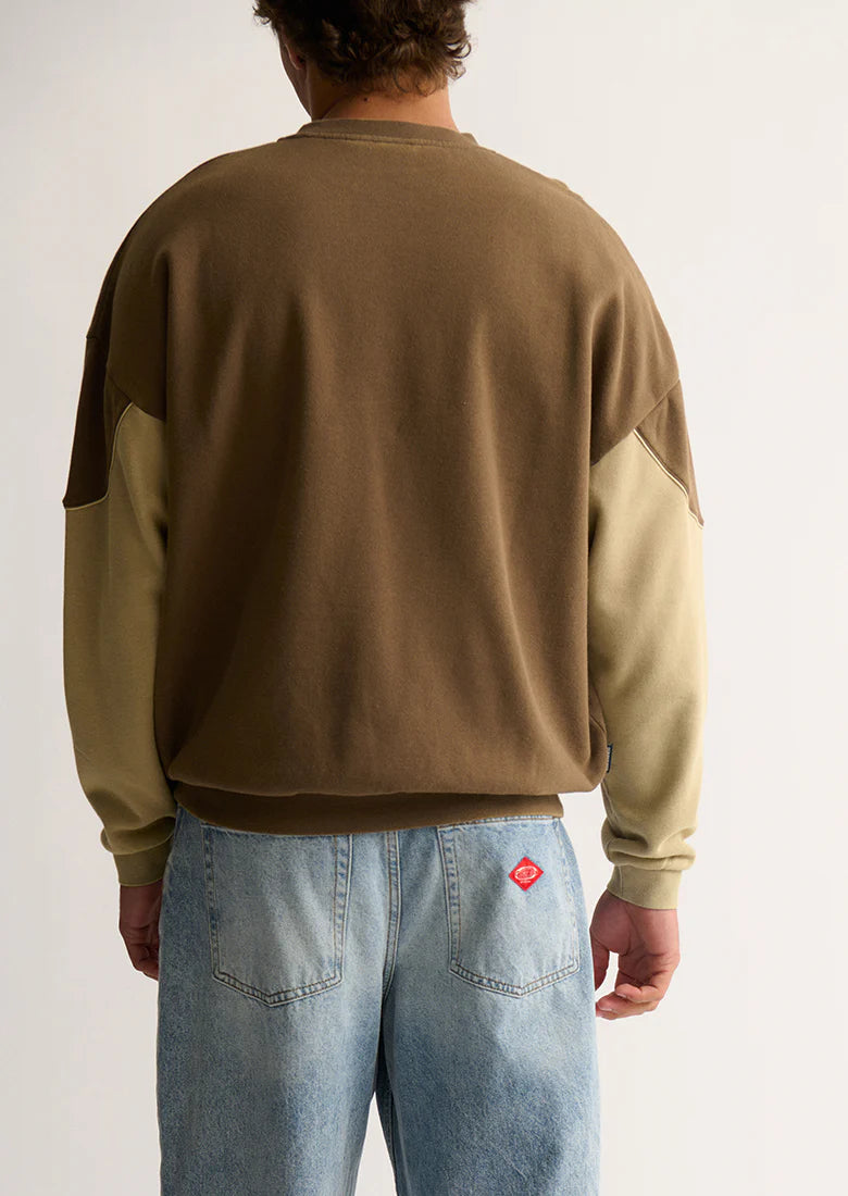 Sweatshirt marron vintage Ghanda - Hommes