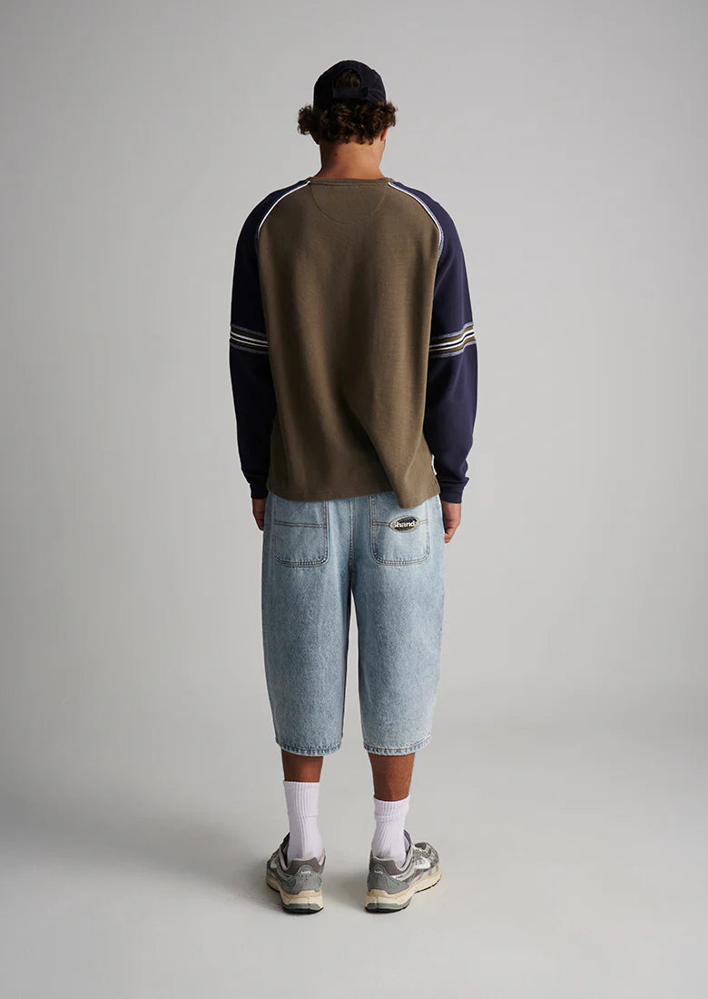 Sweatshirt marron / bleu marine Ghanda - Unisexe