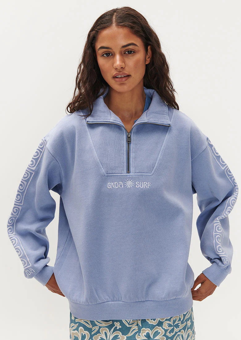 Quart de zip bleu Ghanda - Femmes