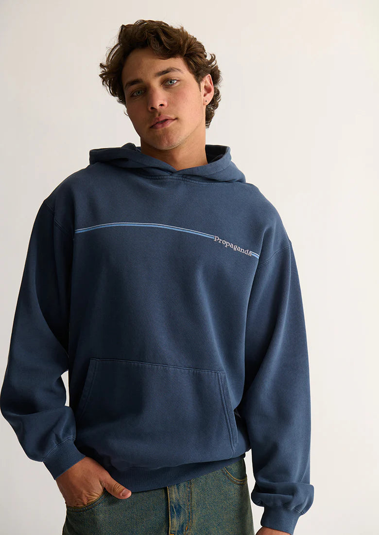 Sweat à capuche bleu marine vintage Ghanda - Unisexe