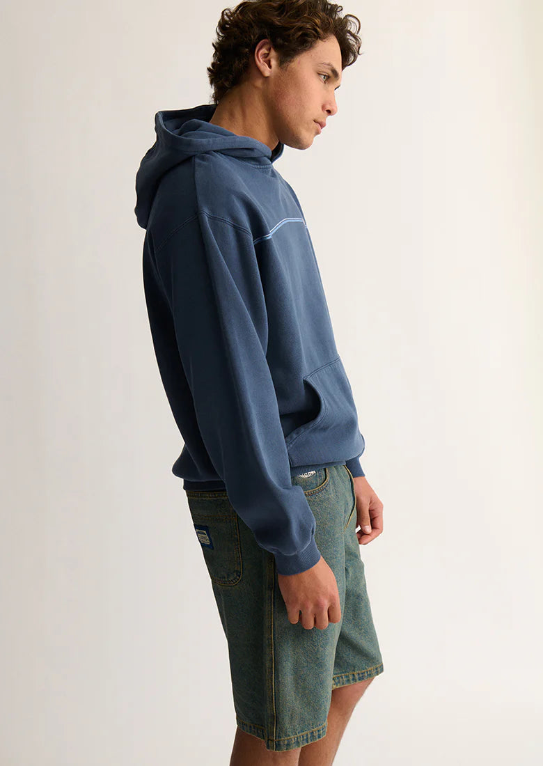 Sweat à capuche bleu marine vintage Ghanda - Unisexe