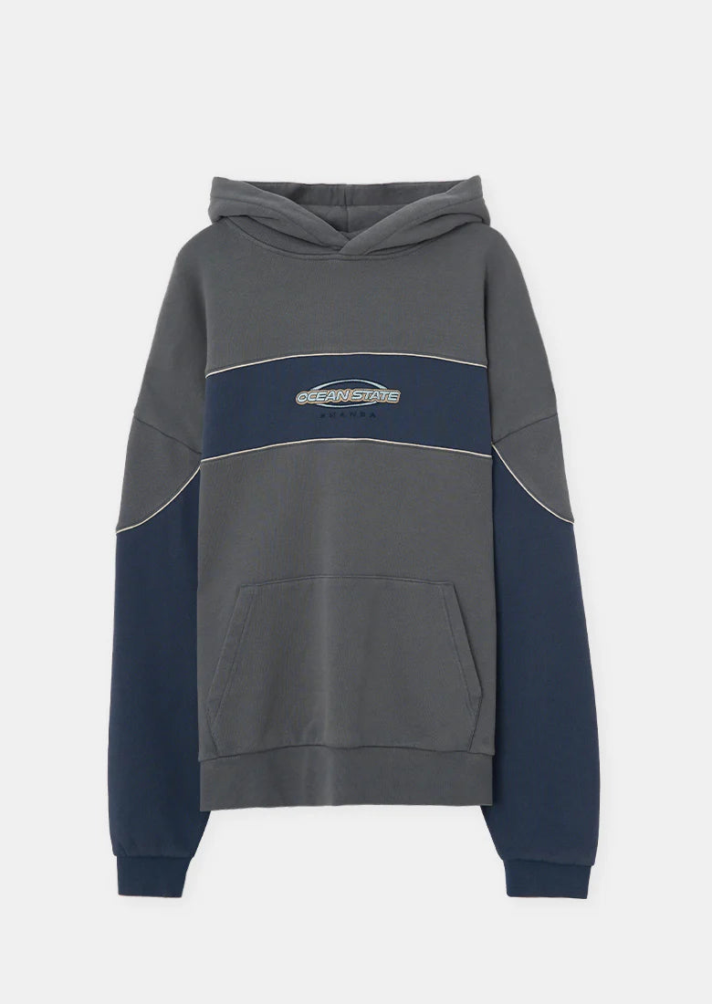 Sweat à capuche gris/ bleu Ghanda - Hommes