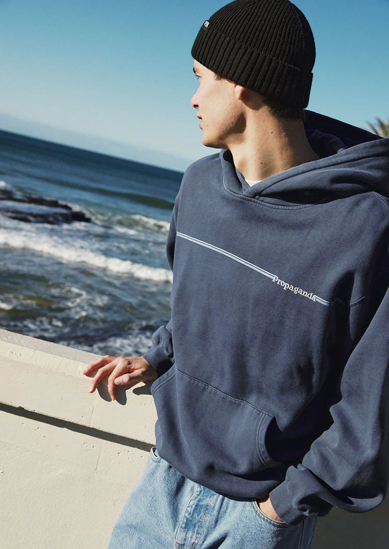 Sweat à capuche bleu marine vintage Ghanda - Unisexe