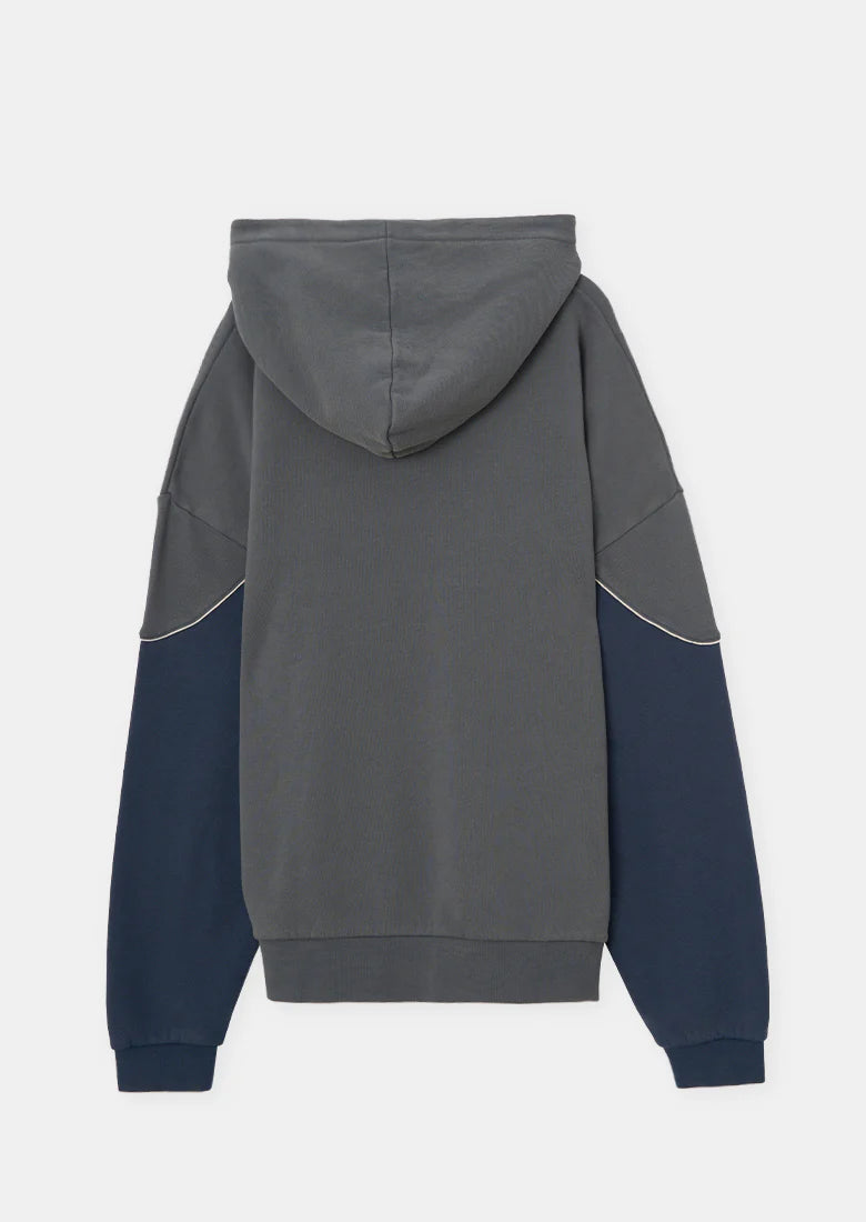 Sweat à capuche gris/ bleu Ghanda - Hommes